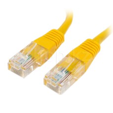 Patch cord RJ-45 5е cat Cablexpert PP12-0.5M/Y, UTP, 0.5m, Yellow