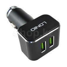 Зарядное устройство LDNIO C306, автомобиль, USB + кабель USB Type-C