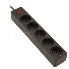 Сетевой фильтр Defender ES, 5 розеток, 5м, Black