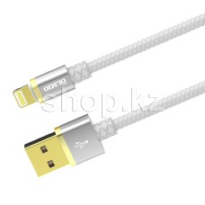 Кабель интерфейсный для Apple iPad/Phone/iPod OLMIO Deluxe, 1m, White