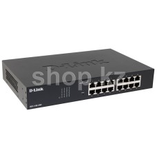 Коммутатор, D-Link, DGS-1100-16V2/A2A, 19-дюймовый стоечный, 16 портов 10/100/1000M RJ45, Управляемый L2, Корпус металл, 1U