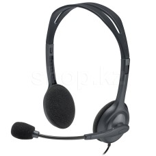 LOGITECH H111 Corded Stereo Headset - BLACK - 3.5 MM