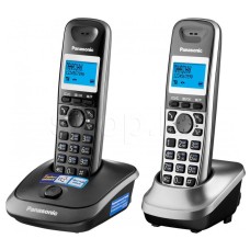 Радио-телефон Panasonic KX-TG2512RU2, Dark Gray Metallic/Gray Metallic
