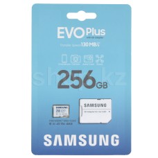 Карта памяти Micro SDXC 256Gb Samsung EVO Plus, Class 10 UHS-I U3, адаптер (MB-MC256KA)