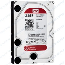 Жесткий диск HDD 3000 Gb Western Digital (WD30EFRX), 3.5", 64Mb, SATA III, Red