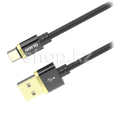 Кабель интерфейсный для USB Type-C OLMIO Deluxe, 1m, Black