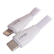Кабель интерфейсный для USB Type-C/Lightning LDNIO LC131-I, 1m, White