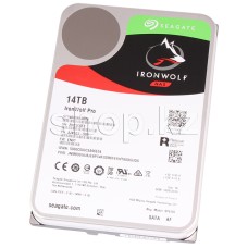 Жесткий диск HDD 14000 Gb Seagate IronWolf Pro NAS (ST14000NE0008), 3.5", 256Mb, 7200rpm, SATA III