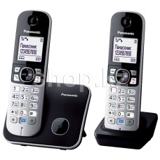 Радио-телефон Panasonic KX-TG6812RUB, Black-Silver