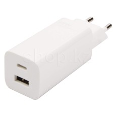 Зарядное устройство Xiaomi 65W GaN Charger Type-A + Type-C AD652GEU, White