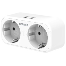 Сетевой фильтр Tessan TS-321-DE, 2 розетки, 2хUSB, White