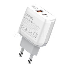Зарядное устройство LDNIO A2421C, сеть, для USB-устройств, White