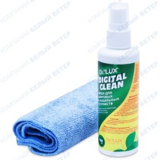 Чистящий набор Delux Digital Clean, спрей 100мл + микрофибра