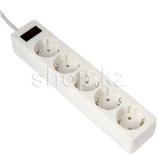 Сетевой фильтр Defender ES, 5 розеток, 5м, White