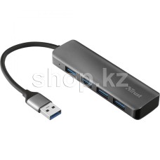 USB HUB 4-port USB 3.2 Trust Halyx Aluminium, Black