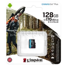 Карта памяти Micro SDXC 128Gb Kingston Canvas Go! Plus, Class 10 UHS-I U3