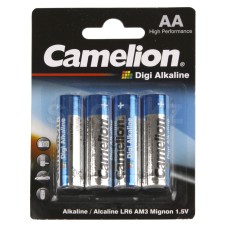 Батарейка Camelion AA Digi Alkaline LR6-BP4DG, 1.5V (4шт.)
