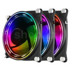Комплект вентиляторов для корпуса GameMax RB300 Vortex RGB, 12cm, Black