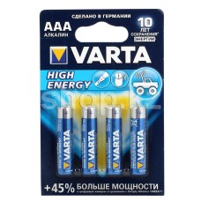 Батарейка Varta AAA LR03 High Energy, 1.5V (4шт.)