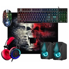 Игровой набор Defender Tor MHP-127 (клавиатура+наушники+мышь+колонка+коврик)