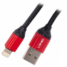 Кабель интерфейсный для Lightning LDNIO LS431, 1m, Red-Black