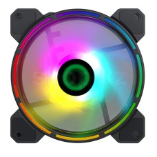 Вентилятор для корпуса GameMax FN-12Rainbow-D ARGB, 12cm, White-Black