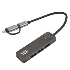 USB HUB 4-port USB 3.0 X-Game XGH-402, Grey