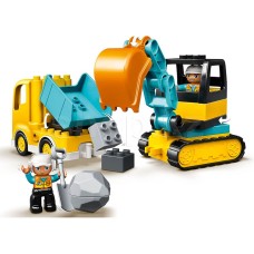 Конструктор Lego, Duplo: Грузовик и гусеничный экскаватор