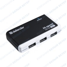 USB HUB 4-port USB 2.0 Defender Quadro Infix, Black-White