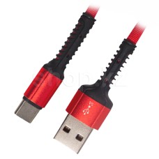 Кабель интерфейсный для USB Type-C LDNIO LS63-5A, 1m, Red-Black