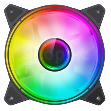 Вентилятор для корпуса GameMax FN-12Rainbow-Q-Infinity ARGB, 12cm, White-Black