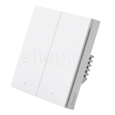 Выключатель настенный двухклавишный Aqara Smart Wall Switch H1 WS-EUK02