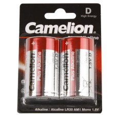 Батарейка Camelion D Plus Alkaline LR20-BP2, 1.5V (2шт.)