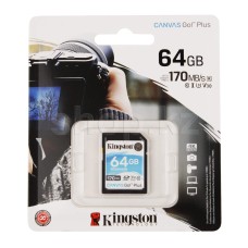 Карта памяти SDXC 64Gb Kingston Canvas Go! Plus, Class 10 UHS-I U3