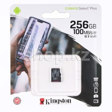 Карта памяти Micro SDXC 256Gb Kingston Canvas Select Plus, Class 10 UHS-I U3
