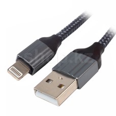 Кабель интерфейсный для Lightning LDNIO LS432, 2m, Gray-Black