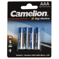 Батарейка Camelion AAA Digi Alkaline LR03-BP4DG, 1.5V (4шт.)