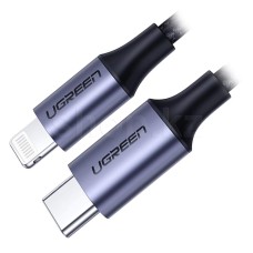 Кабель интерфейсный для USB Type-C/Lightning UGREEN US304, 1m, Black