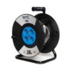 Удлинитель на катушке, SVC, GS-30M, 4 розетки, 30 метров, 3500W, 240В, 16A, 3x1.5mm, Защита от детей, Чёрный