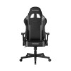 Игровое компьютерное кресло, DX Racer, GC/LPF132LTC/NG, Prince series, грузоподъемность 90 кг, Эко-кожа и винил PU,PVC, Вид наполнителя: губчатая пена высокой плотности (54 кг/м), Прорезиненные колеса в комплектации, Черно-серый