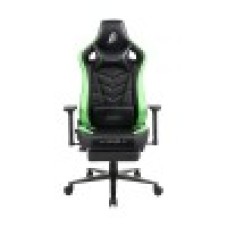Игровое компьютерное кресло, 1STPLAYER, DK1 PRO-FR-BKGE, Рекомендуемый рост: до 180 см, Рекомендуемый вес: до 160 кг, Эко кожа, Угол наклона 90°-160°, Металлическая основа кресла, Механизм качания: топ-ган, Черно-зеленый