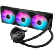 ASUS ROG Ryuo III 360 ARGB all-in-one liquid CPU cooler with Asetek 8th gen pump solution, Anime Matrix LED Display and 3x 120 mm ROG ARGB cooling fans	