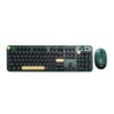 Клавиатура и мышь беспроводные, Aula AC306 Djona, Зеленый-чёрный KeyBoard + mouse Wireless, 2AA, dark green-black