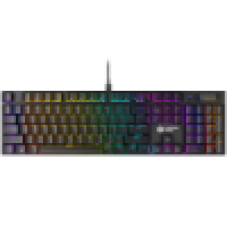 CANYON Cometstrike TKL GK-55, 104keys Mechanical keyboard, 50million times life, with VS11K28A solution, GTMX red switch, RGB backlight, 18 modes, 1.8m PVC cable, metal material + ABS, UK layout, size: 436*126*26.6mm, weight:820g, black
