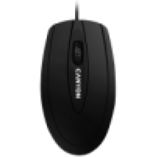 CANYON мышь, цвет - черный, проводная, DPI 800, 3 кнопки, прорезиненное покрытие.