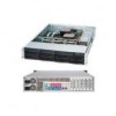 Supermicro server chassis CSE-825TQC-R802LPB, 2U, Dual and Single Intel and AMD CPUs, 3 x 80mm Hot-swap PWM Fans, 8 x 3.5" hot-swap SAS3/SATA , 7 low-profile expansion slot(s), 1U 800W RPSU