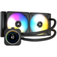 CORSAIR iCUE H100i ELITE LCD Display Liquid CPU Cooler, 240mm Radiator, Dual 120mm ML RGB PWM Fans, Intel: LGA1700/LGA1200/LGA115X/LGA20XX, AMD: AM5/AM4/sTRX4/sTR4, 5Y warranty, black