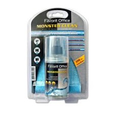 F134014 "FAVORIT OFFICE" Media Clean. Чистящий комплект для экранов телевизоров и плазменных папанелей. Гель 200мл + микрофибра 25x25 (блистер)