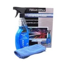 F150387 "FAVORIT OFFICE" Набор для ухода за экранами LCD LED OLED Plasma, спрей 500 мл+1 микрофибра