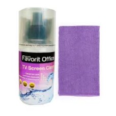 F150419 "FAVORIT OFFICE TV Screen Clean Спрей 200 мл д/экранов, мониторов + салфетка из микрофибр	